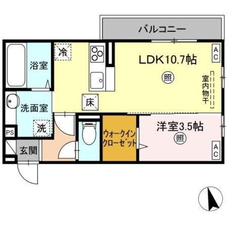 オラシオン　B棟の物件間取画像